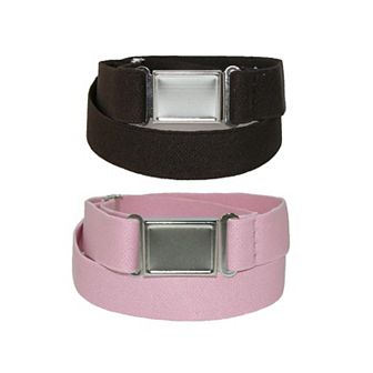 CTM Elastic Belt With Magnetic No Show Flat Buckle (pack Of 2 Colors)