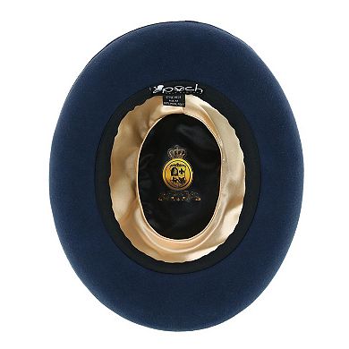 Epoch Hats Company Men's Wool Felt Homburg Godfather Hat With Feather