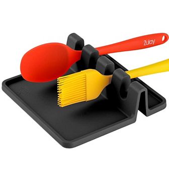 Zulay Kitchen Silicone Utensil Rest with Drip Pad for Multiple Utensils