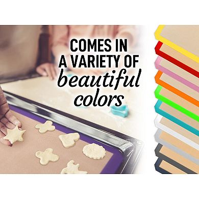 Zulay Kitchen 2-Pack Reusable Silicone Baking Mat Sheet