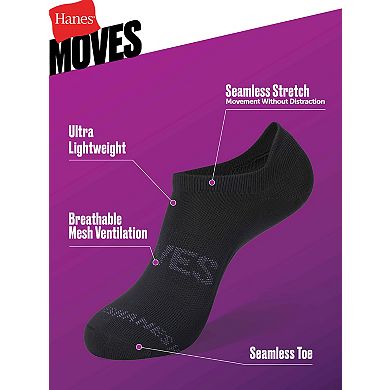 Women's Hanes 3-pk. Ultimate Seamless Stretch No Show Tab Socks