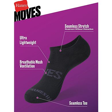 Women's Hanes 3-pk. Ultimate Seamless Stretch No Show Socks