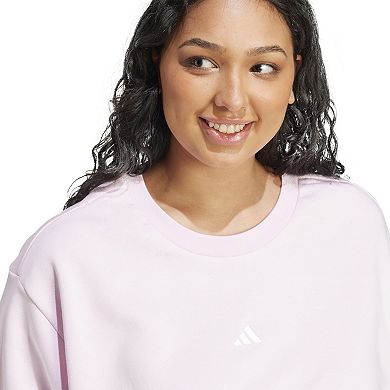 Plus Size adidas Essentials Feel Cozy Small Logo Sweatshirt