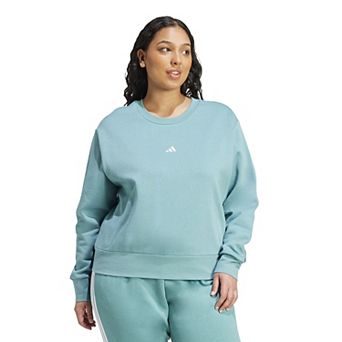Plus Size adidas Essentials Feel Cozy Small Logo Sweatshirt