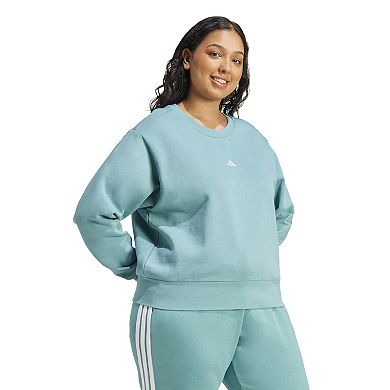 Plus Size adidas Essentials Feel Cozy Small Logo Sweatshirt