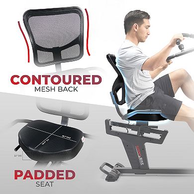 Sunny Health & Fitness Smart Electro-Magnetic Resistance Recumbent Elliptical Cross Trainer