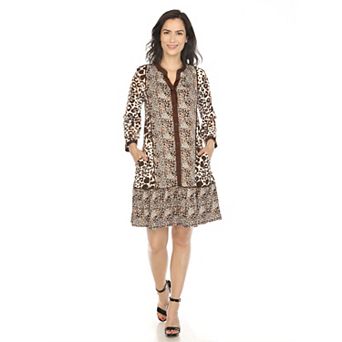 Women's Leopard Print Shift Dress