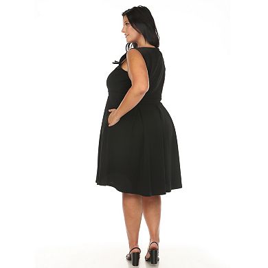 Plus Size Solid Fit And Flare Dress