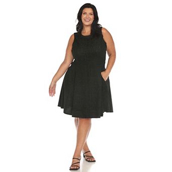 Plus Size Tweed Fit And Flare Dress