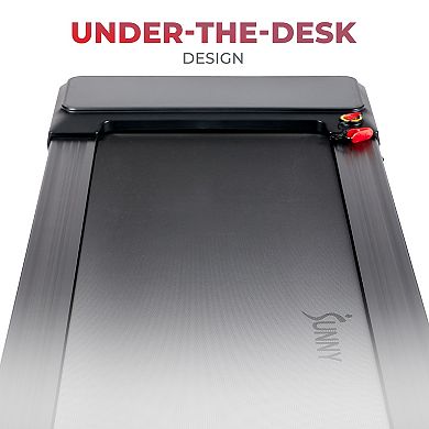 Sunny Health & Fitness Pacer Auto Incline Under Desk Smart TreadPad® Walking Treadmill
