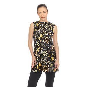Woman's Floral Sleeveless Tunic Top