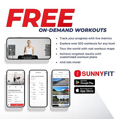 Sunny Health & Fitness Under Desk Walking / Running Smart Treadmill