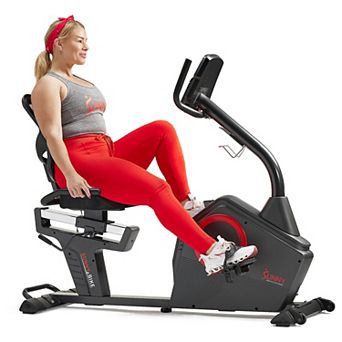 Sunny Health & Fitness Smart Electro-Magnetic Resistance Recumbent Exercise Bike