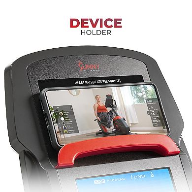 Sunny Health & Fitness Smart Electro-Magnetic Resistance Recumbent Exercise Bike