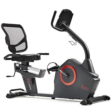 Sunny Health & Fitness Smart Electro-Magnetic Resistance Recumbent Exercise Bike