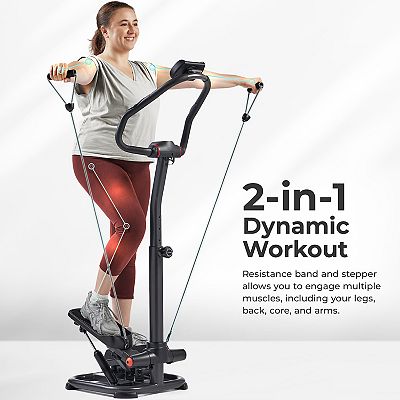 Sunny Health Fitness Mini Stair Stepper With Handlebars SF S021055