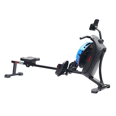 Sunny Health & Fitness Hydro + Dual Resistance Smart Magnetic Water Rower