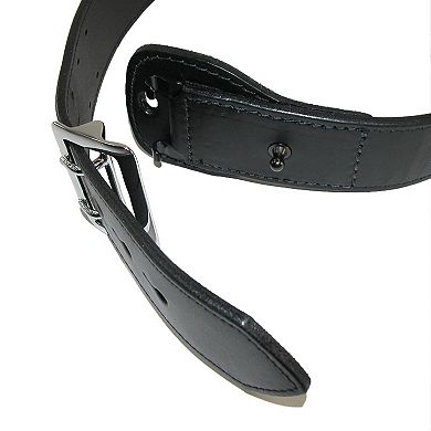Boston Leather Men's Fully Lined Sam Browne Leather Work Belt
