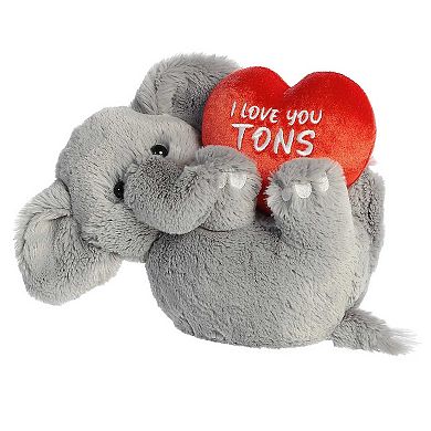 Aurora - Medium Elephant Valentine - 11" I Love You Tons - Heartwarming Stuffed Animal