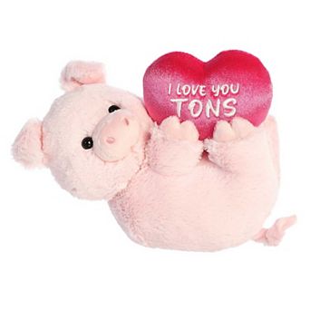 Aurora - Medium Pig Valentine - 11" I Love You Tons - Heartwarming Stuffed Animal