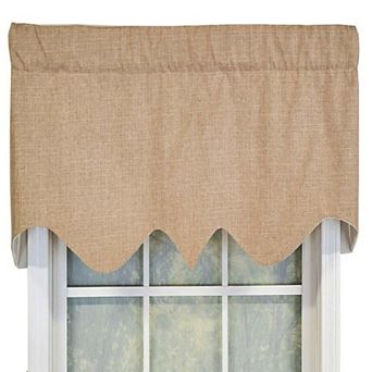 Essential Solid R-Crosby Regal Window Valance 3" Rod Pocket 50" x 17" Wheat