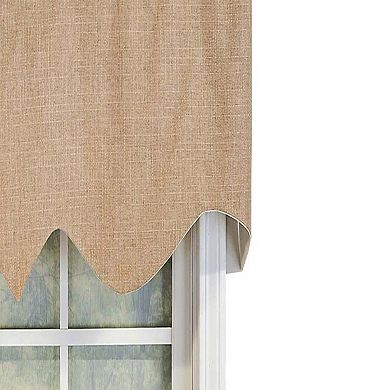 Essential Solid R-Crosby Regal Window Valance 3" Rod Pocket 50" x 17" Wheat