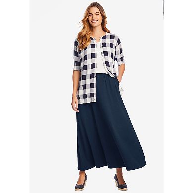 Woman Within Plus Size Petite 7-Day Maxi Skirt