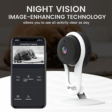 G-home Smart Wifi Camera - HD Video, Motion Detection, Night Vision, 2-way Audio