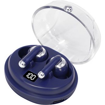 Gabbagoods Truebuds Chrome Wireless Earbuds - Bt 5.3, 20-hour Battery, Touch Controls, Lcd Screen