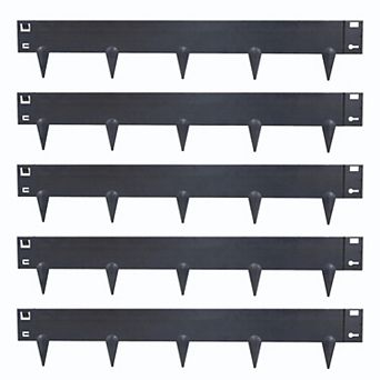 Sunnydaze 5 pc Steel Garden Border Fence Set - 42 in