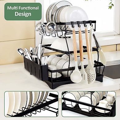 3 Tier Dish Drying Rack For Kitchen Counter