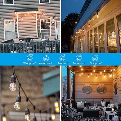 48ft Led Outdoor String Lights With S14 Bulbs