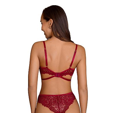 Women's Cupshe Red Lace Cutout Bra & Underwear Set
