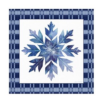 Jean Plout Blue Snowflake Christmas A Canvas Art