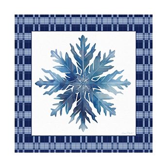 Jean Plout Blue Snowflake Christmas C Canvas Art