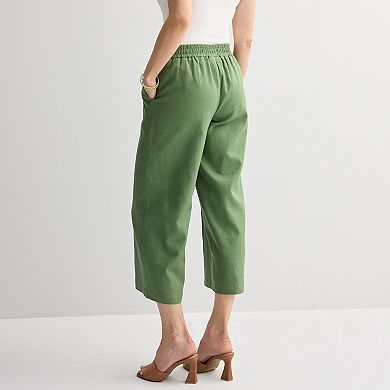 Petite Nine West Cropped Pintuck Pants
