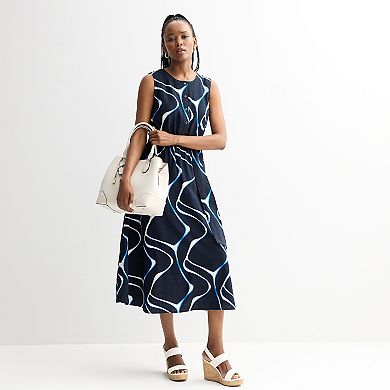 Petite Nine West Sleeveless Button Front Dress