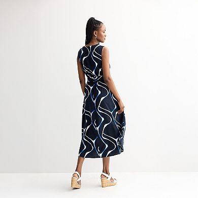 Petite Nine West Sleeveless Button Front Dress