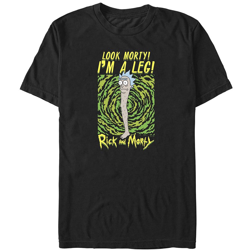 Big & Tall Rick And Morty Look Morty I'm A Leg Graphic Tee