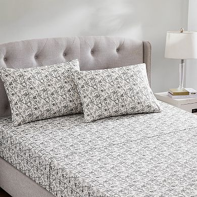 Modern Threads Toile Garden Printed Microfiber Sheet Set