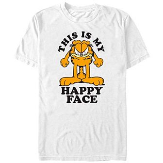 Big & Tall Garfield This Is My Happy Face Graphic Tee