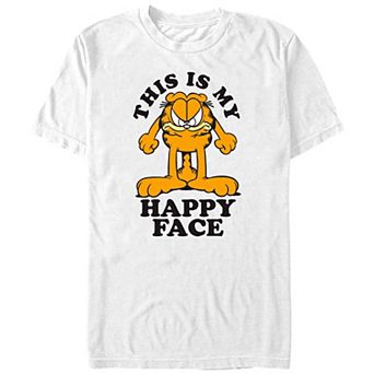 Big & Tall Garfield This Is My Happy Face Graphic Tee