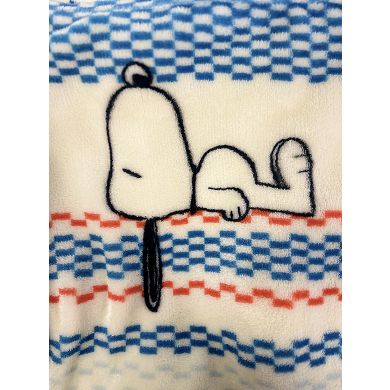 Peanuts Good Grief Striped Throw Blanket