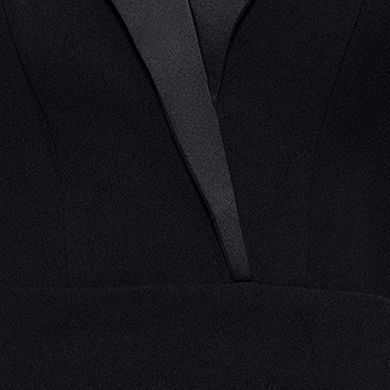 Women's BA Nites Long Tuxedo Chiffon Drop Waist Dress