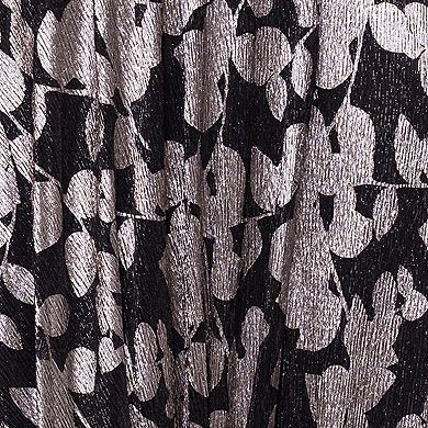 Women's BA Nites Foil Crinkle V-Neck Gown