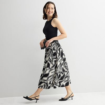 Women's Nine West Belted A-Line Skirt