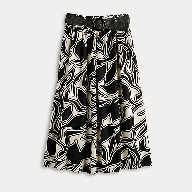 Women's Nine West Belted A-Line Skirt