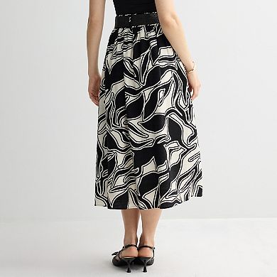 Women's Nine West Belted A-Line Skirt