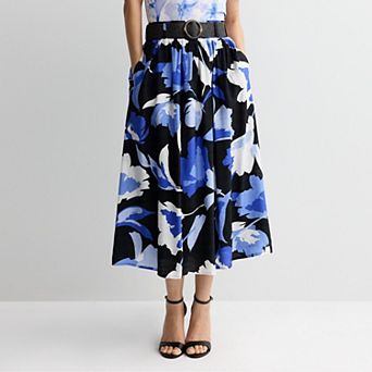 Women's Nine West Belted A-Line Skirt