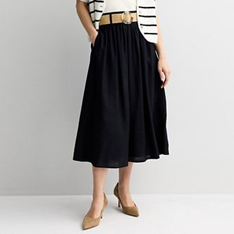 Women's Nine West Belted A-Line Skirt